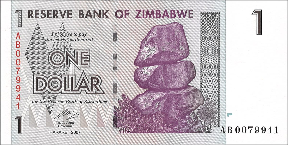1 dollar (Harare 2007)